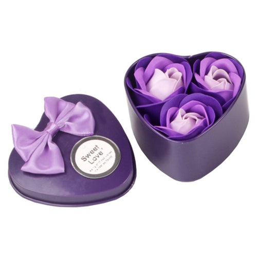 3Pcs Heart Scented Rose Soap