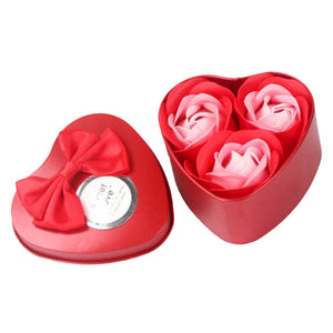 3Pcs Heart Scented Rose Soap