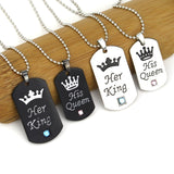 King and Queen Matching Necklace