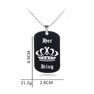 King and Queen Matching Necklace