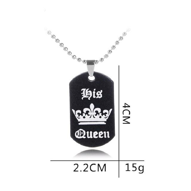 King and Queen Matching Necklace