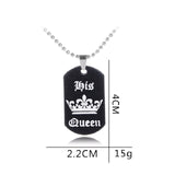 King and Queen Matching Necklace