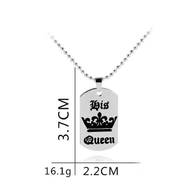 King and Queen Matching Necklace