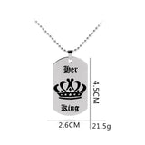 King and Queen Matching Necklace