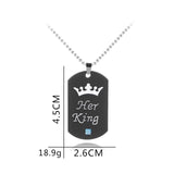 King and Queen Matching Necklace