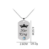 King and Queen Matching Necklace