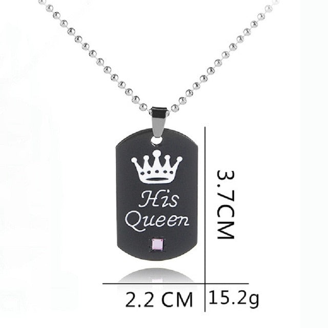 King and Queen Matching Necklace