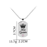 King and Queen Matching Necklace